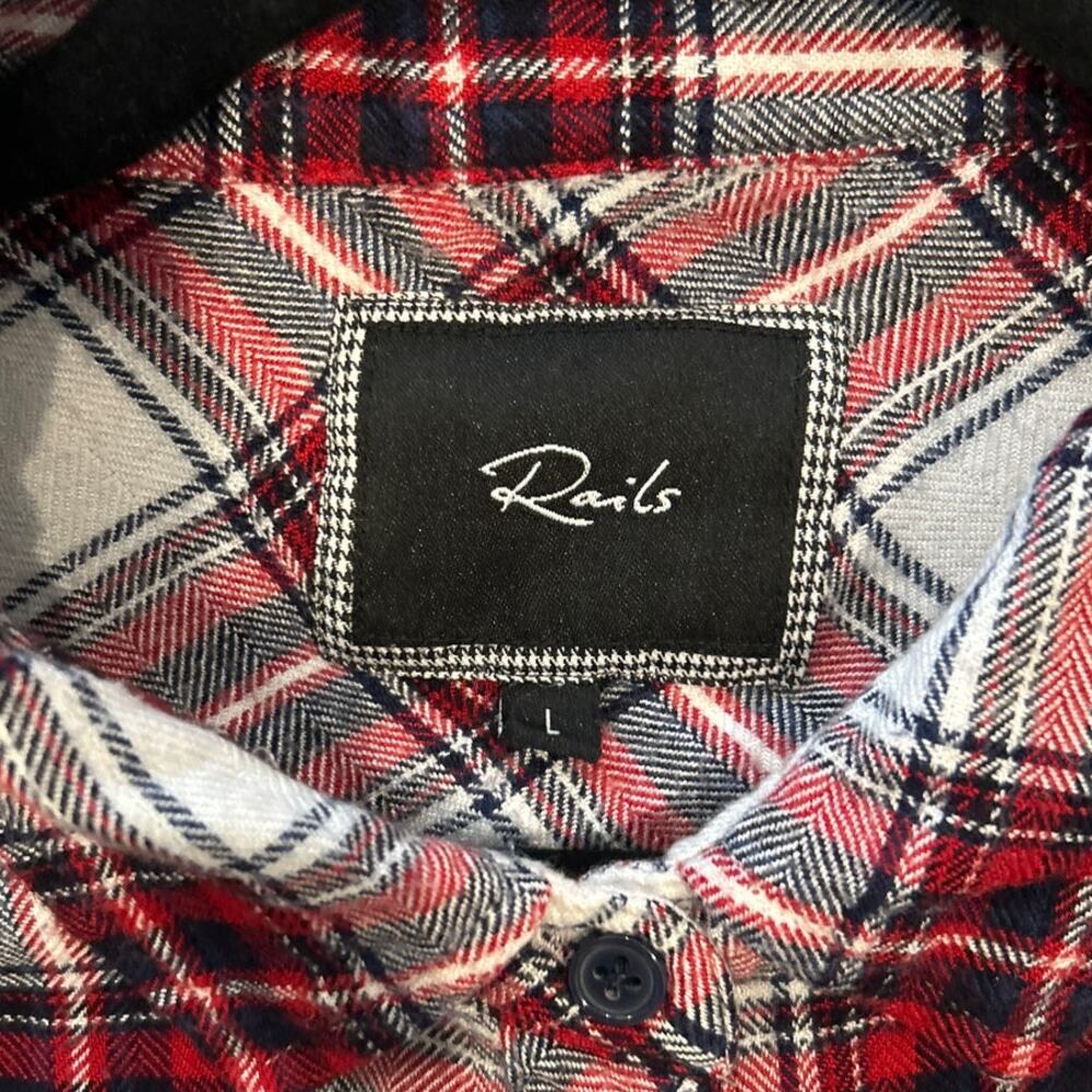 Rails Revolve Hunter Long Sleeve Button Up Plaid … - image 5